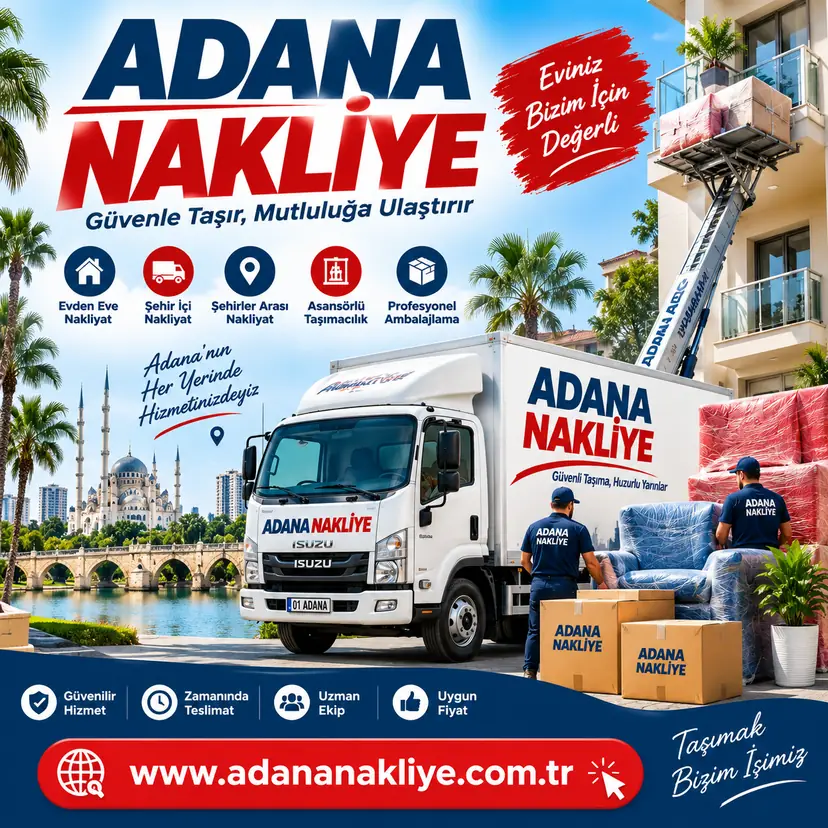 Adana Nakliye - evden eve nakliyat, şehir içi ve şehirler arası taşımacılık, asansörlü taşıma ve profesyonel ambalajlama